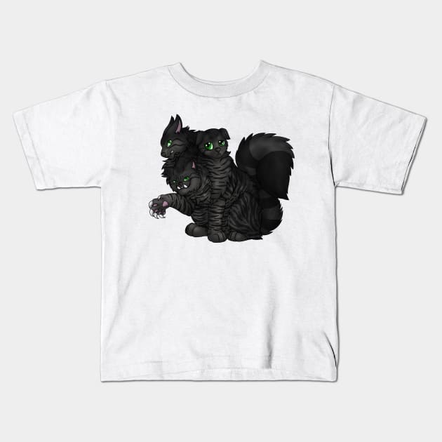 CerPURRus: Black Tabby Kids T-Shirt by spyroid101